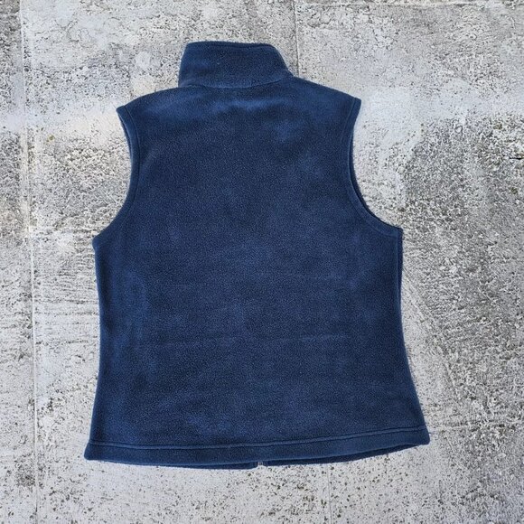 Columbia Women Vest Zip Up Blue Fleece Sleeve Less Jacket WHISTLER Coat Size M - Picture 2 of 10
